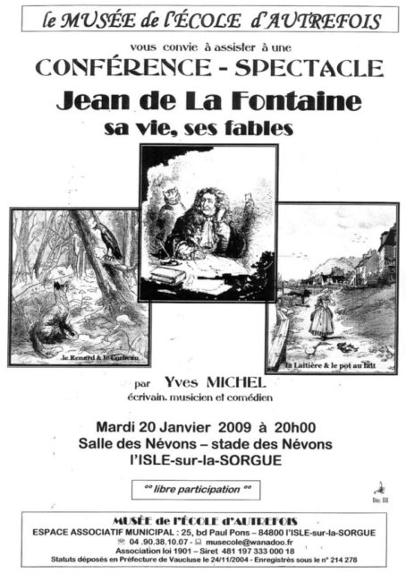20 janvier 2009 - conférence d'Yves Michel sur Jean de La Fontaine