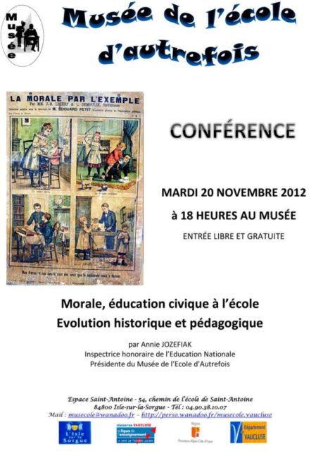 20 novembre 2012 - Morale, éducation civique à l'école