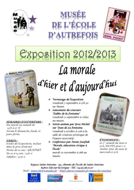 Du 5 septembre au 20 novembre 2012 - conférence, expo, concours, soirée animée