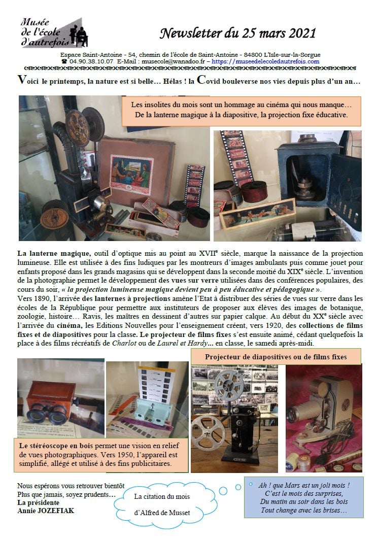 Newsletter 25 mars 2021