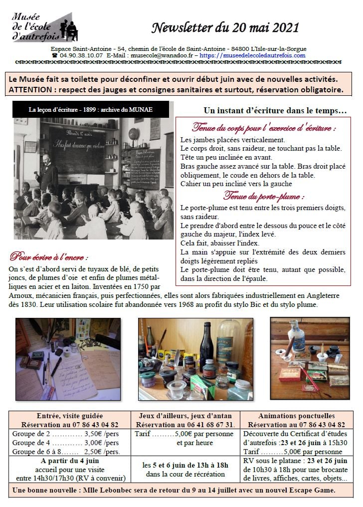 newsletter 20 mai 2021