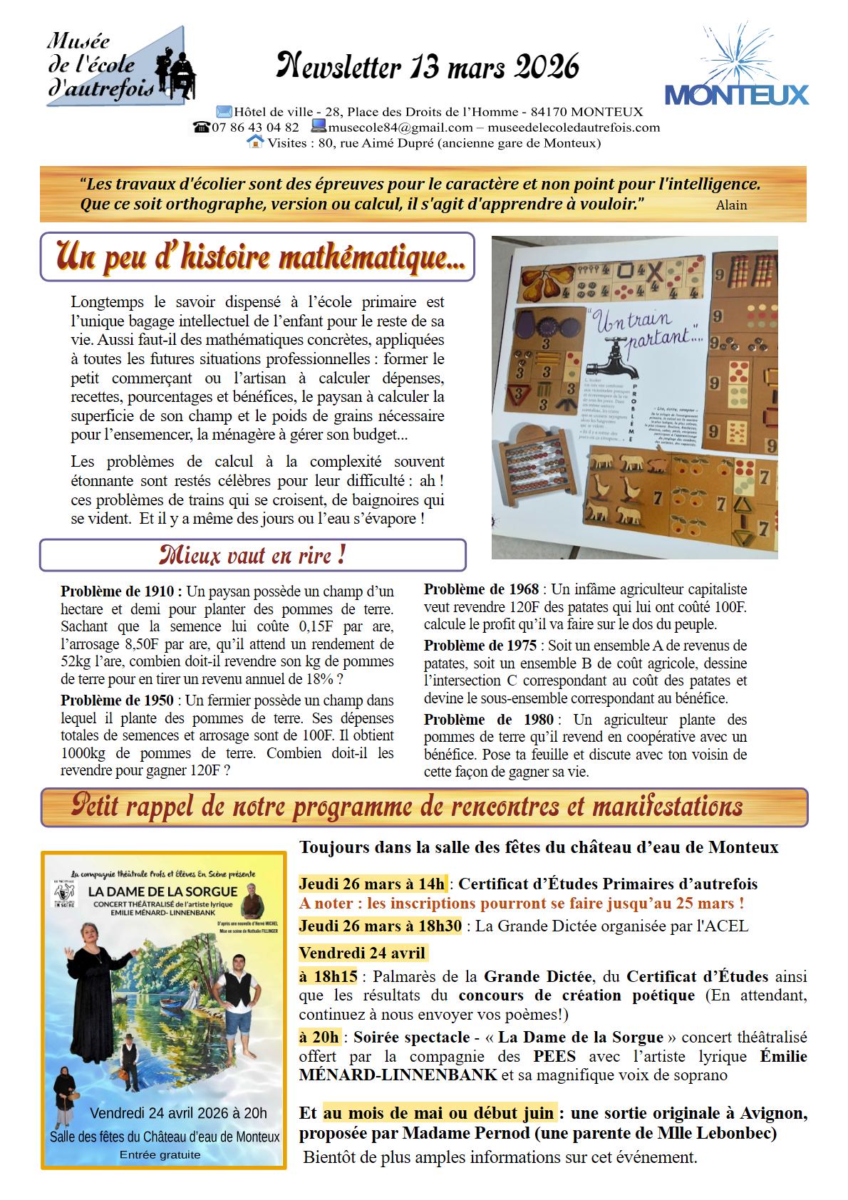 Newsletter mars 2026